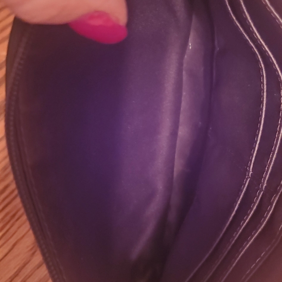 Denim Coach Wristlet with Corner Zip - Picture 3 of 4